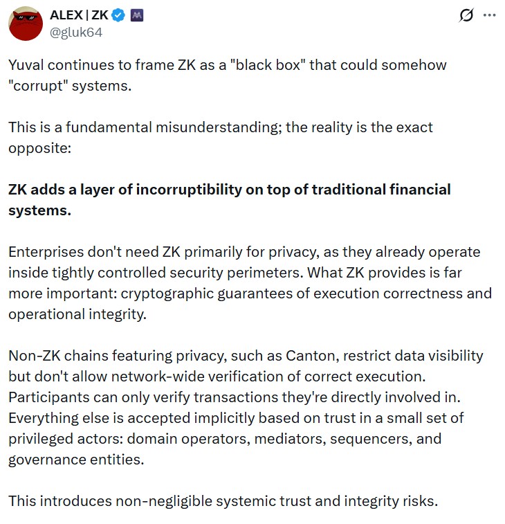 Decentralization, Privacy, Consensus, zk-Rollup, Tokenization, Features, Canton