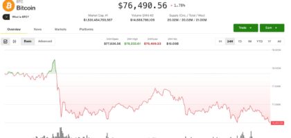 Crypto traders turn cautious as bitcoin loses steam below $80,000