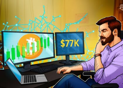 Bitcoin’s surge to $77K pressures shorts, but absent spot and long leverage caps rallies