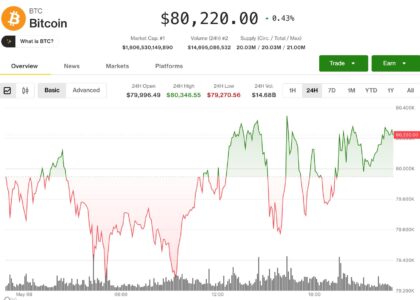 Coinbase rebounds as altcoins surge with bitcoin holding above $80,000