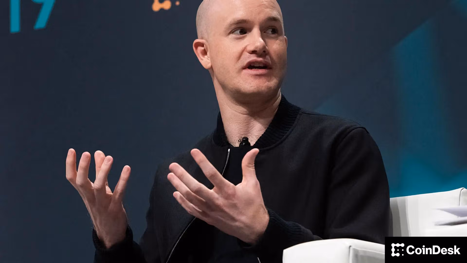 Coinbase CEO, Brian Armstrong, at Consensus 2019 (CoinDesk)