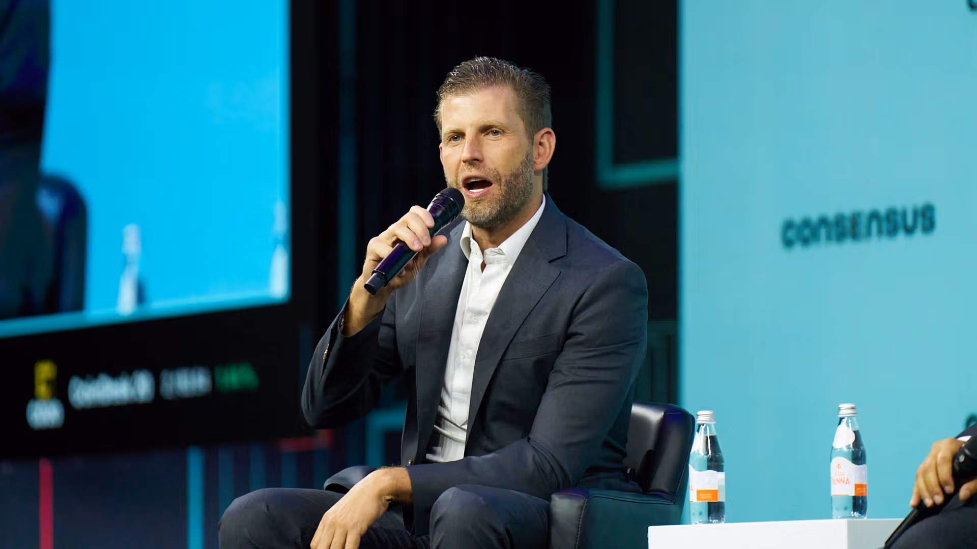 Eric Trump, co-founder of American Bitcoin, at Consensus Miami 2026