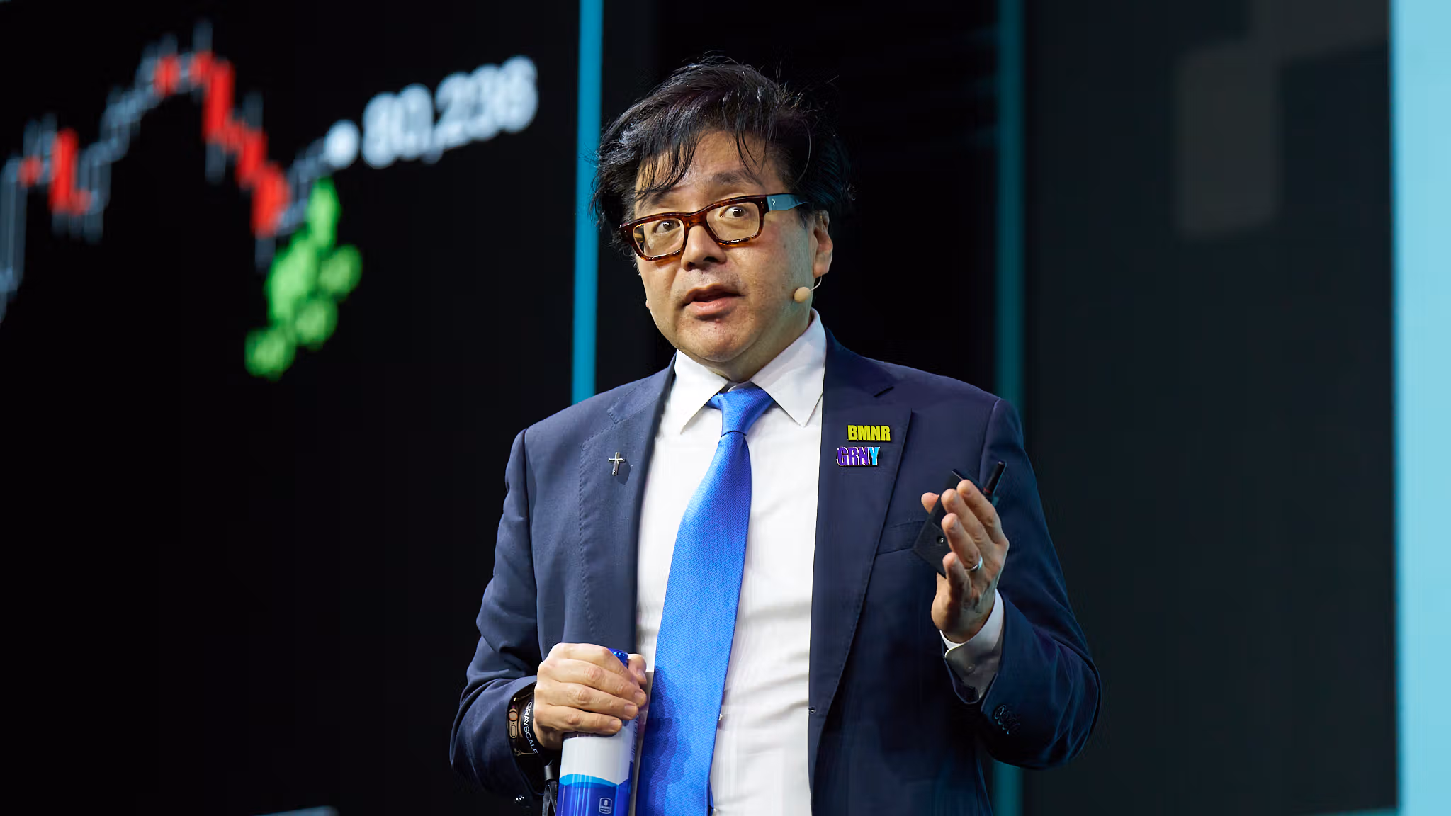Tom Lee on the Mainstage at Consensus Miami 2026